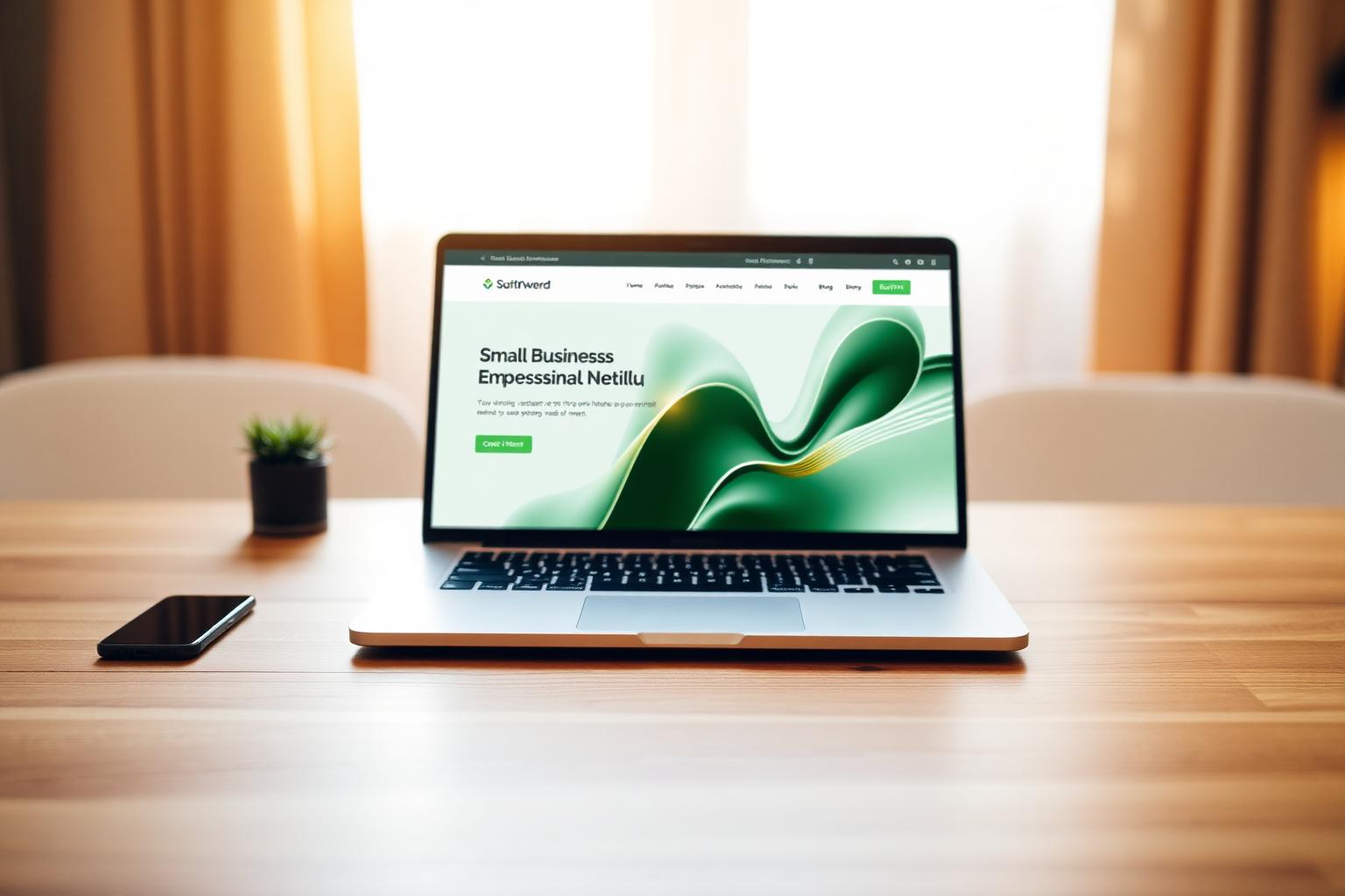 A professionally designed small business website on a laptop — part of UpPluck Social's website grant pledge.